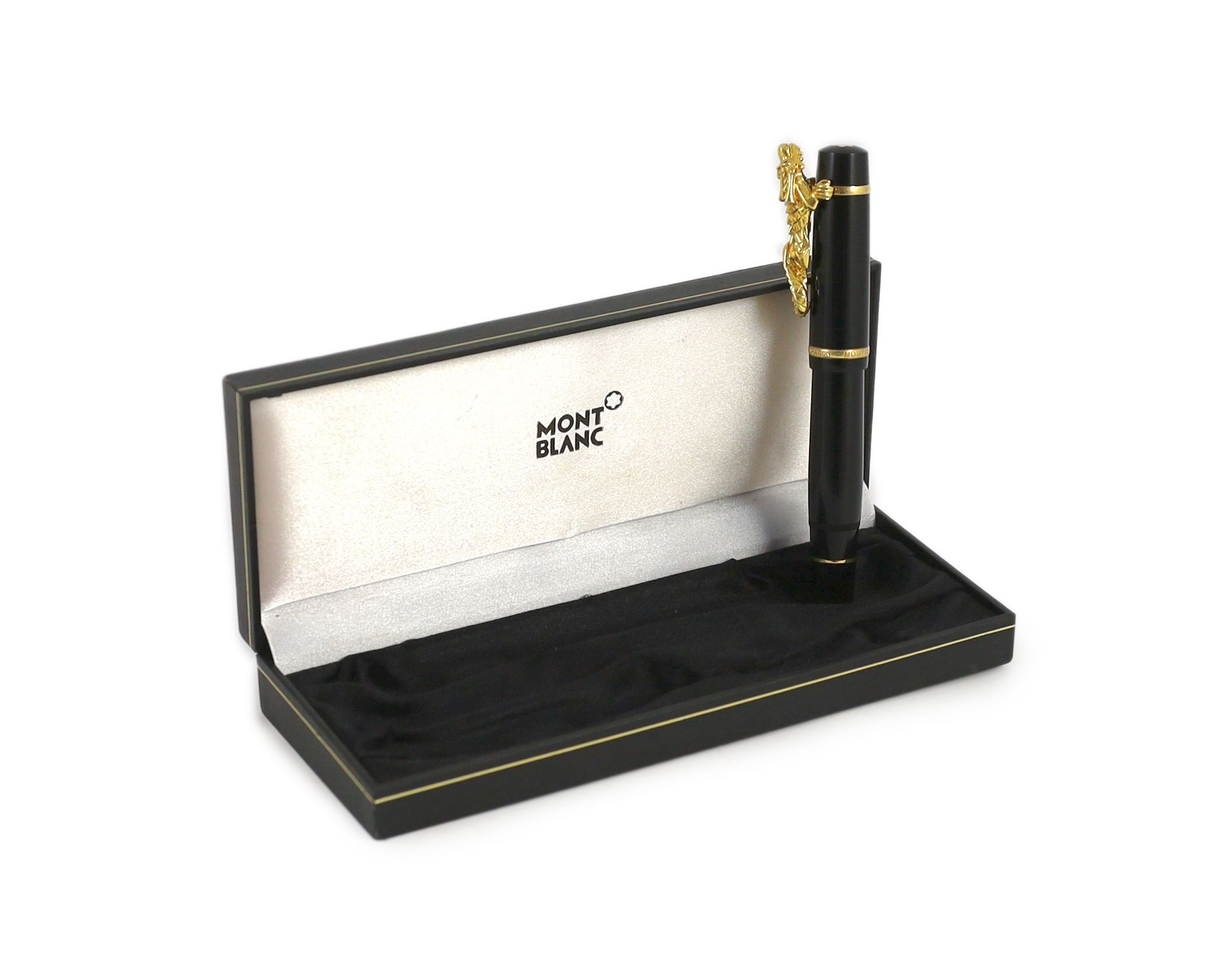 A Mont Blanc Year of the Golden Dragon fountain pen, 13cm